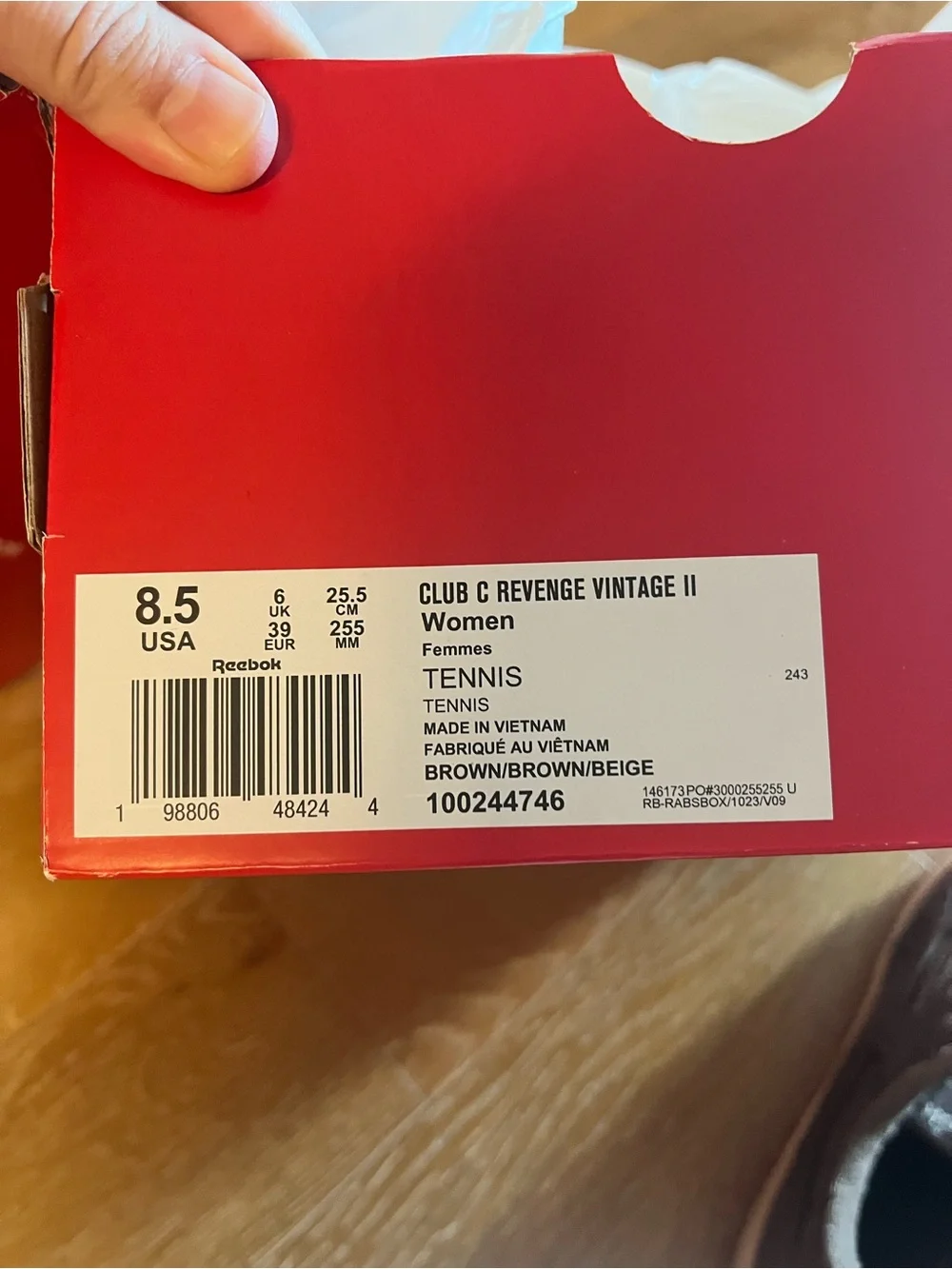 The Reebok Club C Revenge Vintage II sneakers brown new in box